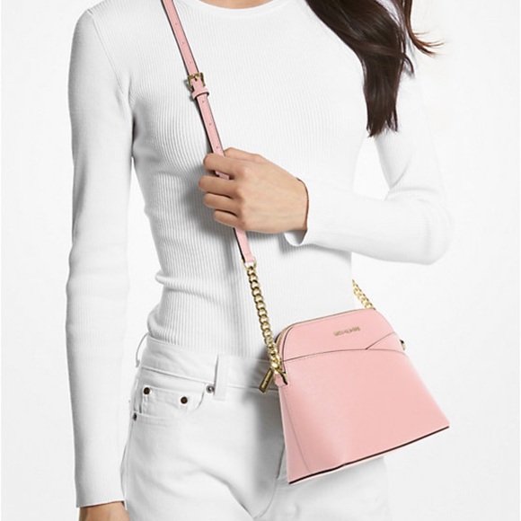 MICHAEL KORS 
Jet Set Travel Medium Dome Crossbody Bag XCROSS XBODY
Powder Blash - Picture 11 of 16